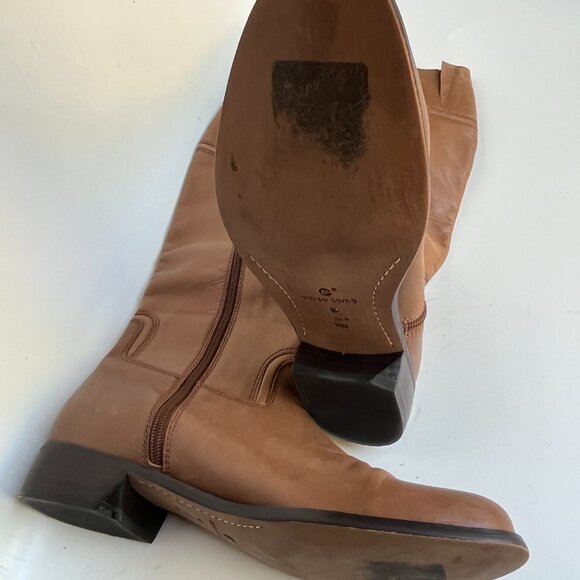 Corso Como Classic Women's Tall Knee High Camel New Leather Boots, Size 10M - Picture 6 of 15